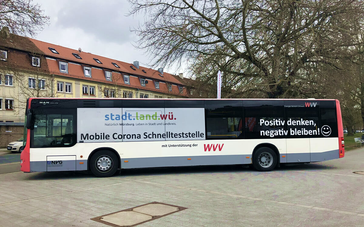 Mobile Schnellteststation Autobus WVV Mobile Schnellteststation Autobus WVV